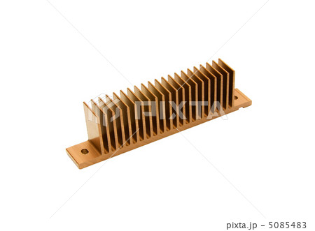 Closeup of an golden cpu cooler isolated on white Closeup of an golden cpu cooler isolated on white 5085483