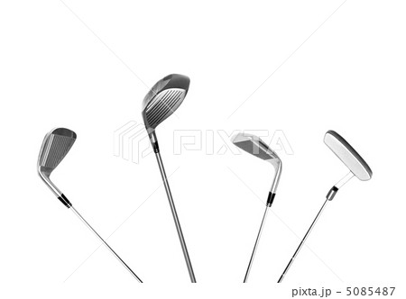 four different type of golf clubs, isolated four different type of golf clubs, isolated 5085487