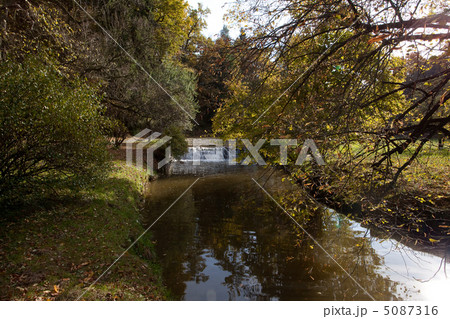 waterfall in the autumn forest waterfall in the autumn forest 5087316