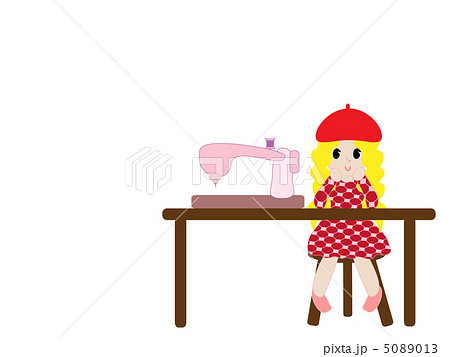 ミシンへの憧れのイラスト素材