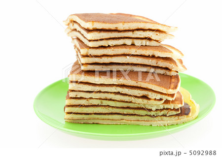 Pancakes on a plate isolated on white 5092988