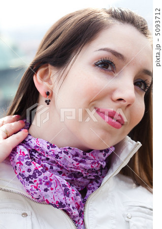 portrait of a beautiful young woman in Prague 5093712