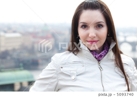 portrait of a beautiful young woman in Prague 5093740
