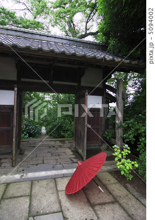 赤い蛇の目傘 5094002