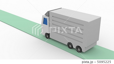 走るトラック 背面 のイラスト素材