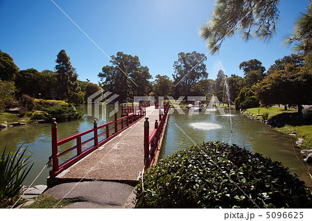 Bridge on the background of the pond in Japanese garden Bridge on the background of the pond in Japanese garden 5096625