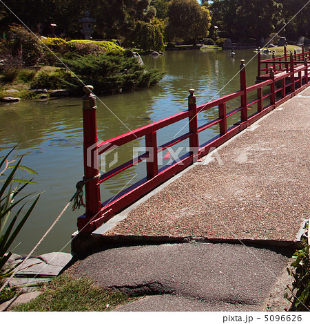 Bridge on the background of the pond in Japanese garden Bridge on the background of the pond in Japanese garden 5096626