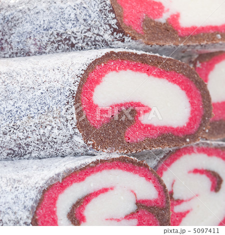 background of coconut rolls at the fair 5097411