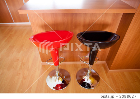 kitchen interior with bar chairs in the apartment kitchen interior with bar chairs in the apartment 5098627