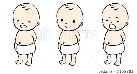立っている赤ちゃんのイラスト素材 5105882 Pixta