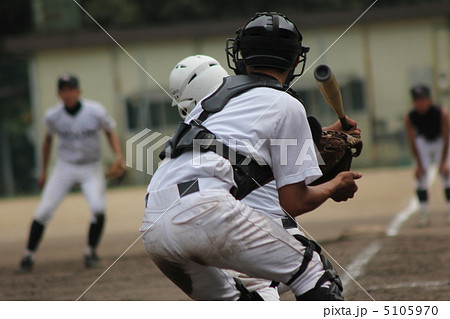 高校野球 キャッチャー の写真素材