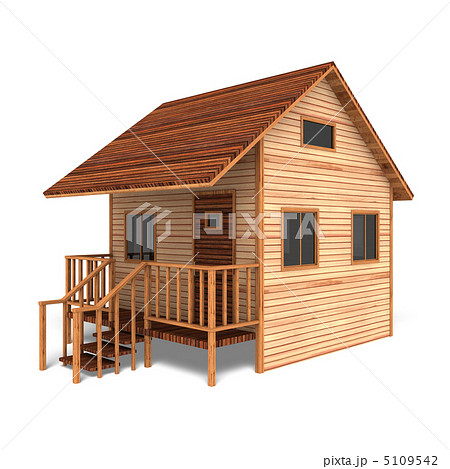 木造の小屋のイラスト素材