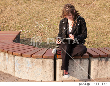 Girl with a Tablet PC 5110132