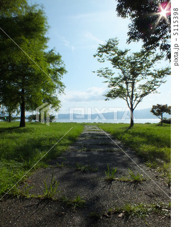琵琶湖の湖岸の道 5115398