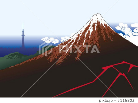 富士と東京スカイツリー 5116802