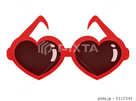 ハート型のサングラスのイラスト素材 5117342 Pixta