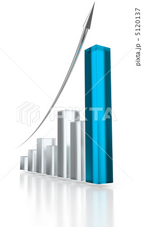 ガラス質のグラフと金属の矢印 ガラス質のグラフと金属の矢印 5120137