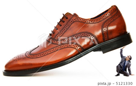 Woman domination concept with shoes and man Woman domination concept with shoes and man 5121330