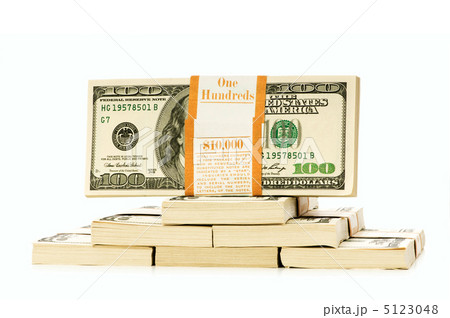 Stack of dollars isolated on the white 5123048