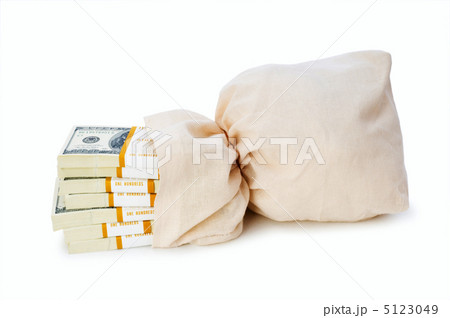Sacks of money isolated on the white 5123049