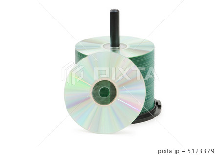 Spindle of cd disks isolated on white Spindle of cd disks isolated on white 5123379