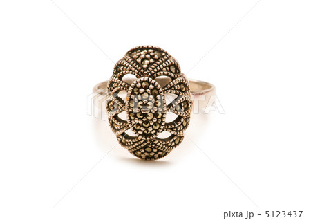 Silver ring isolated on the white background 5123437