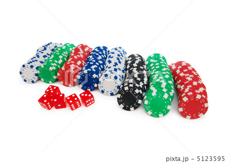 Stack of chips isolated on the white background 5123595