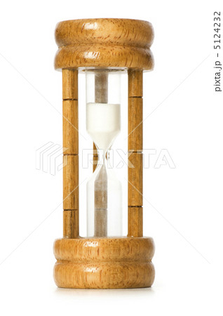 Wooden hourglass isolated on the white background Wooden hourglass isolated on the white background 5124232