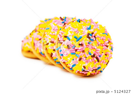 Cup cake stacks isolated on the white background 5124327