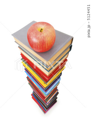 Back to school concept with books and apple 5124451
