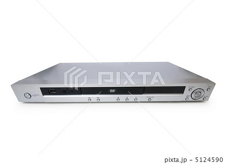 Silver DVD player isolated on the white 5124590