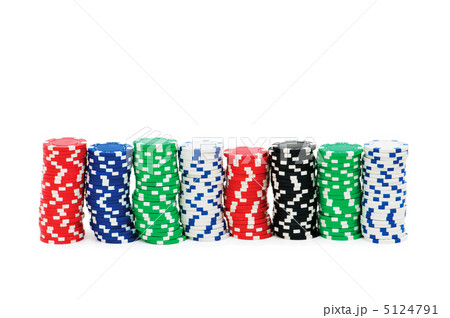 Casino chips isolated on the white 5124791