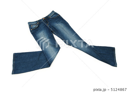 Pair of jeans isolated on the white background Pair of jeans isolated on the white background 5124867