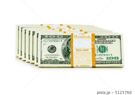 Stack of dollars isolated on the white 5125760