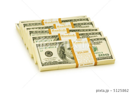 Stack of dollars isolated on the white Stack of dollars isolated on the white 5125862