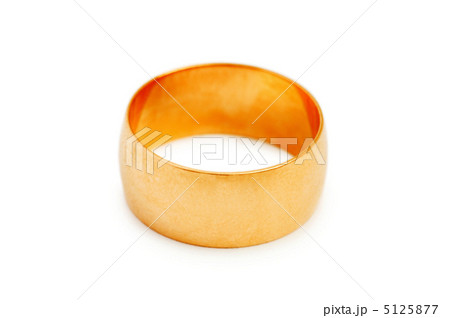 Golden ring isolated on the white background 5125877