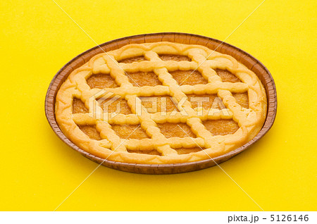 Sweet pie isolated on the yellow background 5126146