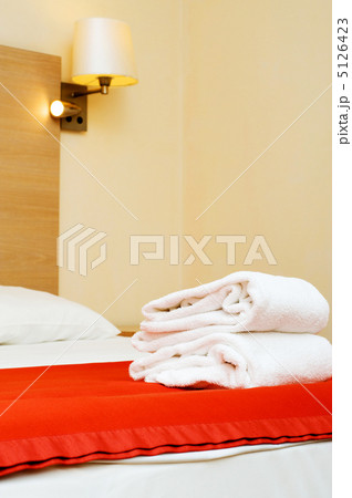 Double bed in the hotel room 5126423