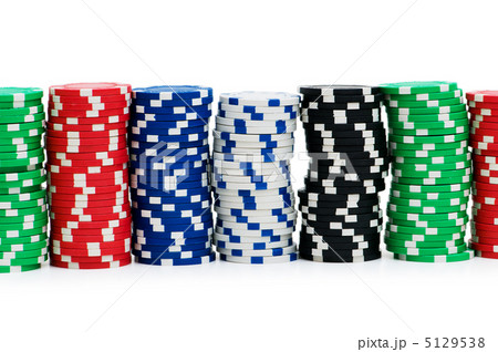 Stack of chips isolated on the white background 5129538