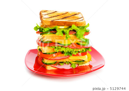 Giant sandwich isolated on the white background Giant sandwich isolated on the white background 5129744