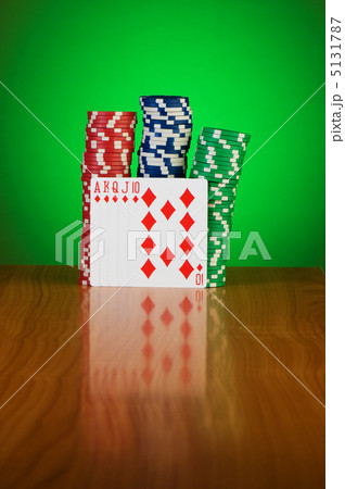 Stack of casino chips against gradient background Stack of casino chips against gradient background 5131787