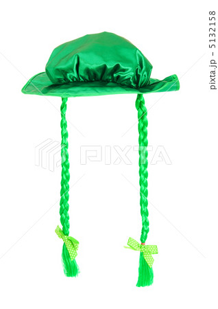 St Patrick day concept with green hat on white St Patrick day concept with green hat on white 5132158