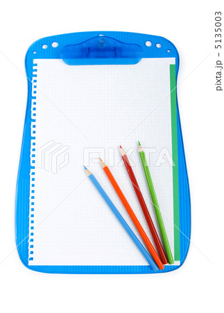 Binder and pencils isolated on the white background 5135003