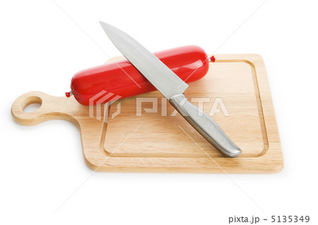Smoked sausage isolated on the white background Smoked sausage isolated on the white background 5135349