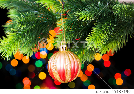 Christmas decoration and blurred lights at background 5137190