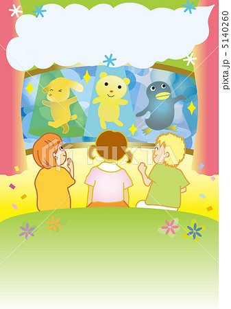 人形劇と子供たち タテ のイラスト素材 5140260 Pixta