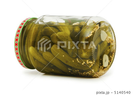 Can of cucumbers isolated on the white 5140540