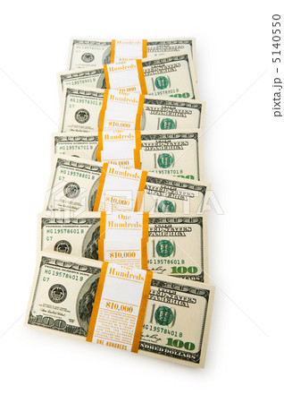 Stack of dollars isolated on the white Stack of dollars isolated on the white 5140550