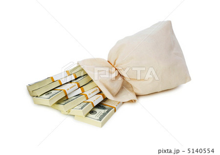 Sacks of money isolated on the white 5140554