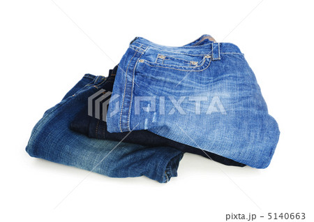 Pair of jeans isolated on the white background Pair of jeans isolated on the white background 5140663